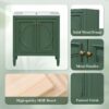 30" Bathroom Vanity With Sink, 2 Doors With Shelf, Soft Close Door Hinges, Vintage Style - Green - Image 6