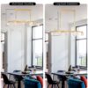 Crystal Chandelier For Dining Room, 8 Light Kitchen Chandelier Light Fixture Modern Metal Industrial Chandeliers For Farmhouse Entryway Living Room (8*G9 Bulbs Included) - Matte Gold - Image 5