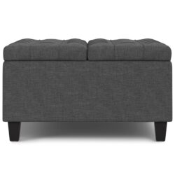 Harrison - Small Square Coffee Table Storage Ottoman - Gray