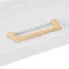 Elegant Vanity Makeup Table & Chair Set Modern Dressing Table With Organizer Writing Desk Charging Port Engineered Wood - White - Image 12
