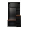 Modern Entryway Bench With Coat Rack, 3 Shelves And Drawers, 3 Sturdy Hooks, Wide Hall Tree With Storage Bench For Hallway - Black - Image 9