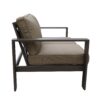 Colorado - Outdoor Patio Furniture - Aluminum Framed Garden Loveseat With Chocolate Cushions - Brown - Image 3