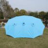15 X 9 Ft Double Sided Outdoor Market Umbrella With Lights And Base Rectangular Twin Canopy - Blue - Image 18