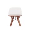 Folia - Mid-Century Modern Bench - Walnut / Cream - Image 2