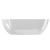 59" Freestanding Solid Surface Bathtub, Luxury Man-Made Stone Resin Freestanding Soaking Bathtub With Overflow And Pop-Up Drain For Contemporary Bathroom 22S03-59Gw - Glossy White - Image 10