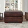 Brookfield - Leather Ottoman - Caramel - Image 2