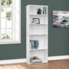 Bookshelf, Bookcase, 6 Tier, For Office, Transitional - White - Image 3