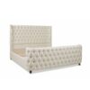 Brooklyn - King Tufted Panel Bed Headboard And Footboard Set - Light Beige - Image 2