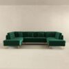 Brooke - U Shape Corner Sofa - Green - Image 4