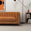 Angelina - Leather Sofa - Brown - Image 5