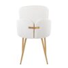 Dahlia - Contemporary Dining Chair (Set of 2) - Cream / Gold - Image 5
