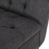 Chaise Lounge With Button Tufted Diamon Stitch - Charcoal - Image 12