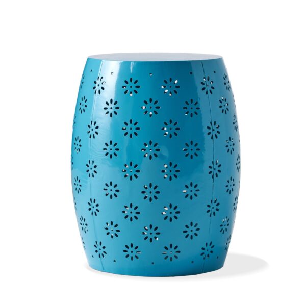 Soleil - Barrel Shaped Side Table - Blue