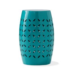 Lilac - Modern Side Table With Iron Cut Design - Teal
