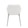 Daniella - Contemporary Dining Chair (Set of 2) - Chrome / White - Image 5