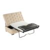 Convertible Folding Sofa Bed Ottoman With Memory Mattress And Tufted Design - Beige - Image 12