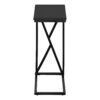 Accent Table, C - Shaped, Contemporary And Modern - Black - Image 2