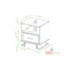 Contemporary 1 Drawer Nightstand - Charcoal - Image 6