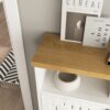4 Layer Folding Shoe Cabinet With Metal Rounded Corners Convenient Shoe Storage - White - Image 13