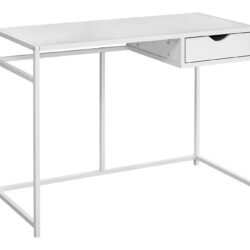 Computer Desk For Home Office, Laptop, Storage Drawer - White