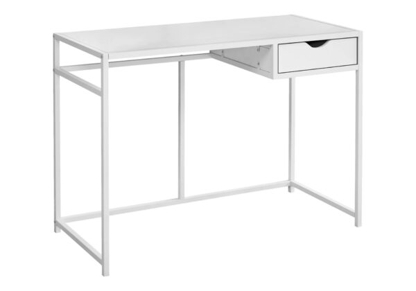 Computer Desk For Home Office, Laptop, Storage Drawer - White