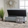 Juliana - Storage Ottoman With Fabric Upholstery - Light Blue - Image 4