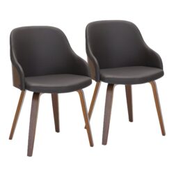 Bacci - Mid-Century Modern Dining / Chair (Set of 2) - Walnut / Brown