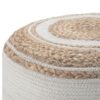 Serena - Round Braided Pouf - Natural - Image 4