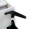Shoe Cabinet, Shoe Storage Shelves, Metal Leg - White - Image 6