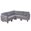 5 Piece Upholstered Sectional Sofa - Gray - Image 3