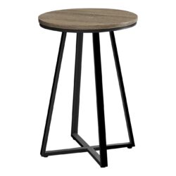 Accent Table, Side, Round Contemporary & Modern - Taupe
