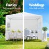 10X20' Outdoor Garden Gazebo Wedding Party Tent Canopy Marquee With 6 Removable Sidewalls - White - Image 7
