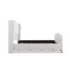 Marcella - King Upholstered Shelter Headboard Bed Set - Bright White - Image 2