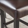 Bar Stools, Upholstered Barstools Armless (Set of 2) - Brown - Image 9