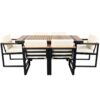 7 Pieces Outdoor Dining Set Patio Dining Table And Chair Set With And Removable Cushions For Patio, Backyard, Garden - Beige - Image 10