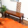Austin - Antique Leather Bench With Lines - Antique Brown / Brown / Rustic / Tan - Image 8