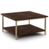 Skyler - Square Coffee Table - Dark Brown / Gold - Image 2
