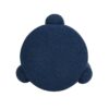Hugo - Round Fully Upholstered Ottoman - Cerulean Blue - Image 3