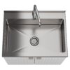 Murphy - Laundry Multifunctional Cabinet With Faucet And Stainless Steel Sink - White - Image 7
