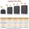 Hardshell Luggage Sets 4 Pieces 20" / 24" / 28" Luggages And Cosmetic Case Spinner Suitcase With Tsa Lock Lightweight - Black - Image 2