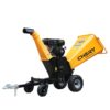 6'' 420Cc 15Hp Pull Start Gas Powered 4 - Wheels Chipper Shredder Mulcher With Towbar / Stop Bar - Yellow - Image 3