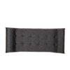 Contemporary Fabric Chaise Lounge With Button Tufted Waffle Stitching And Rolled Accent Pillows - Charcoal - Image 8