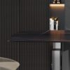 70.87" Modern Artificial Stone Dining Table, Can Accommodate 6-8 People - Black - Image 8
