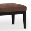 Lacey - Tufted Ottoman Bench - Distressed Chestnut Brown - Image 5