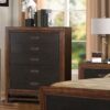 Branson - 5 Drawer Chest, Two Tone - Brown - Image 3