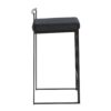 Fuji - Contemporary Stackable Counter Stool (Set of 3) - Black - Velvet - Image 3