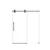 Frameless Single Sliding Shower Door Clear Tempered Glass - Matte Black - Image 15