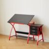 Drafting Table With Stool - Red - Image 6
