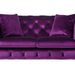 Atronia - Velvet Loveseat - Purple
