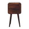 Mini Curved Bedside Table - Walnut - Image 6
